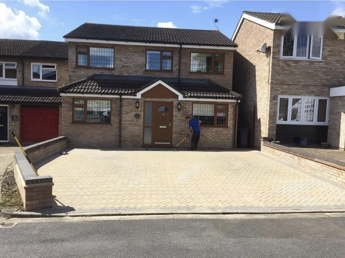 Driveway cleaning by Geyserclean in Milton Keynes, after treatment