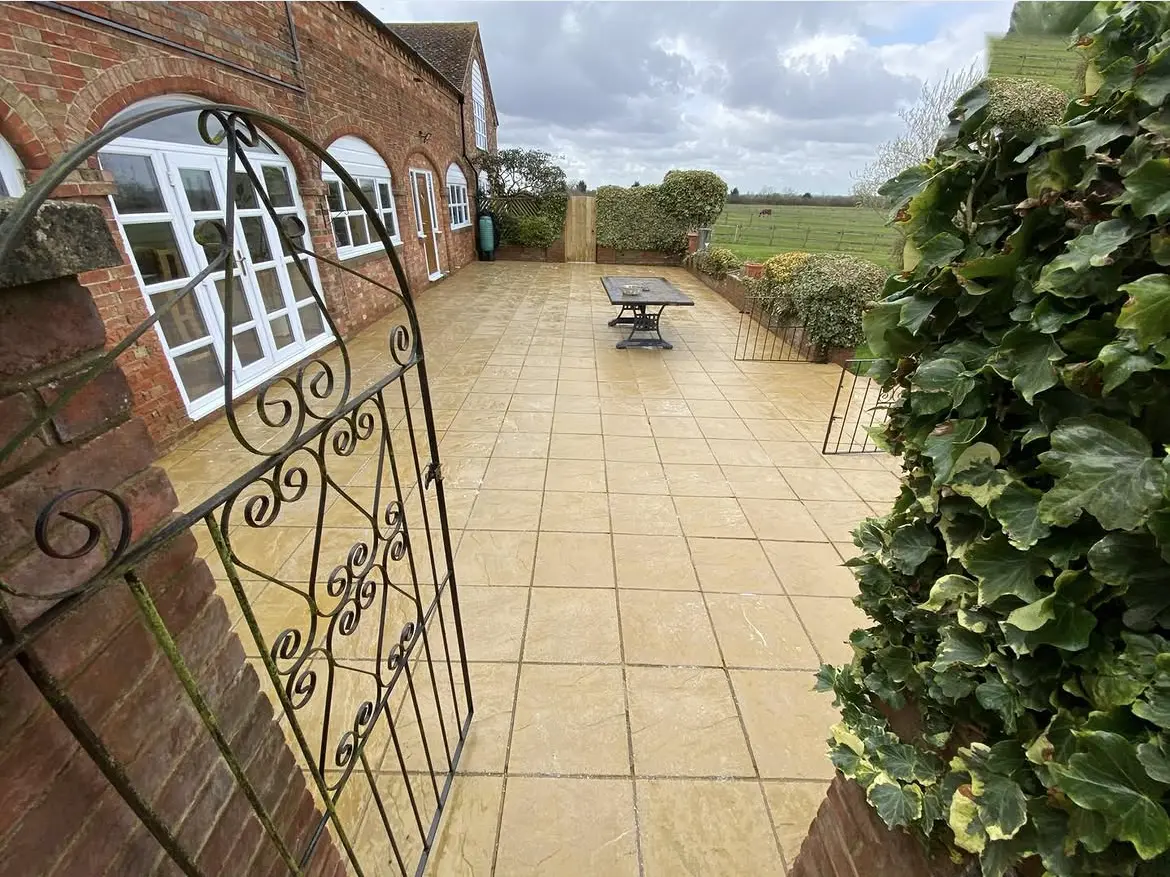 Patio cleaning by Geyserclean in Milton Keynes, after treatment