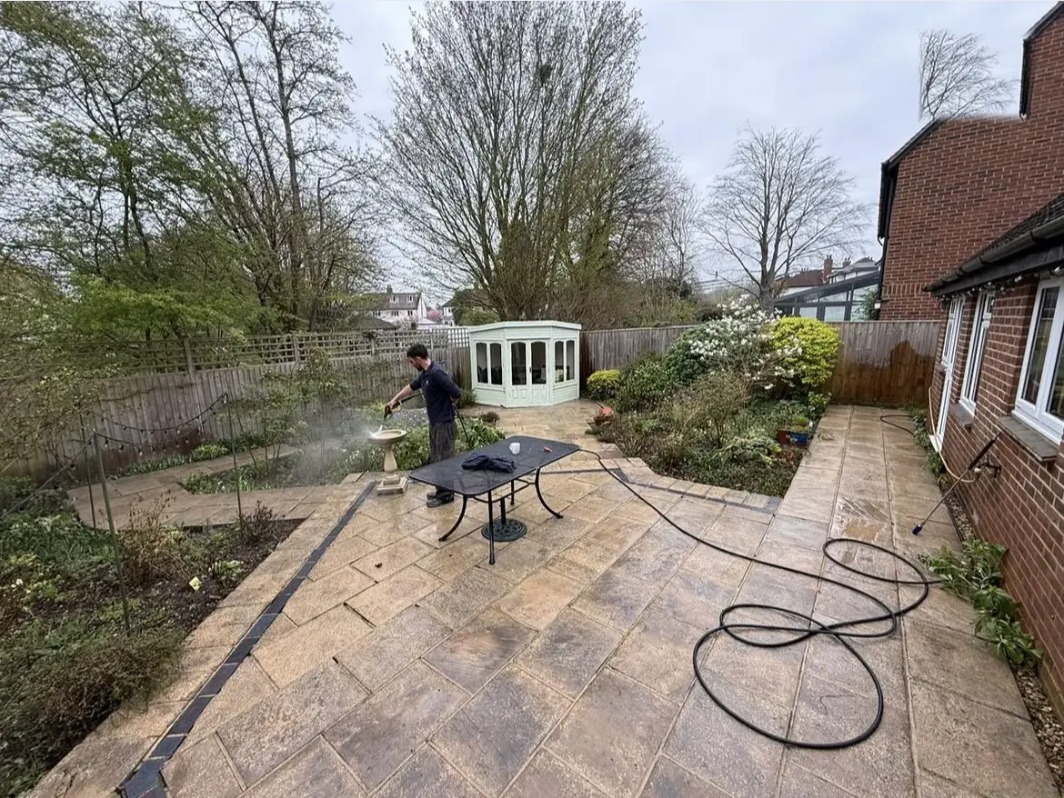 Patio cleaning by Geyserclean in Milton Keynes, after treatment