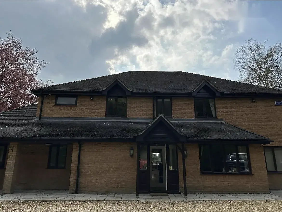 Roof cleaning by Geyserclean in Milton Keynes, before treatment