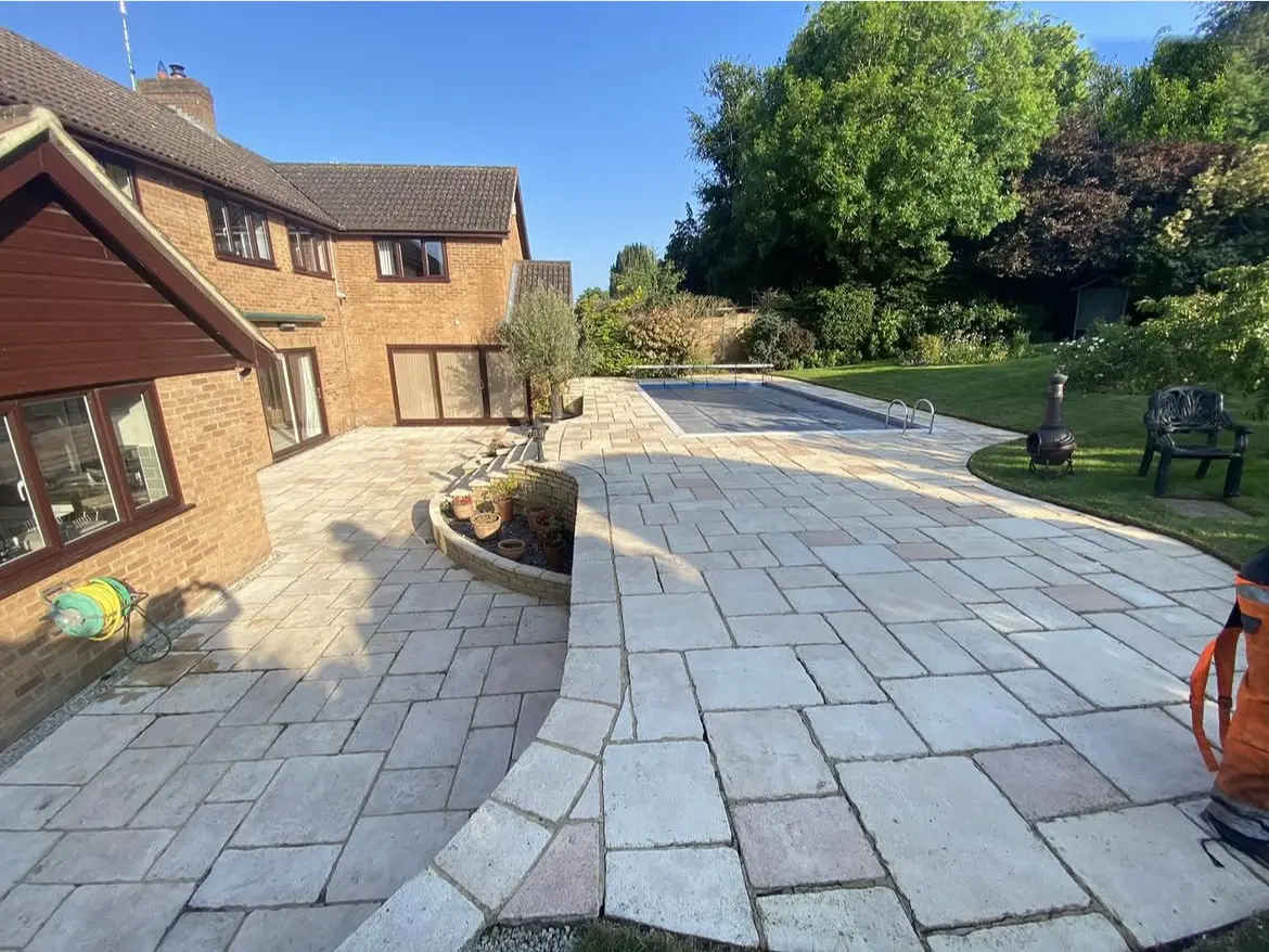 Patio cleaning by Geyserclean in Milton Keynes, after treatment