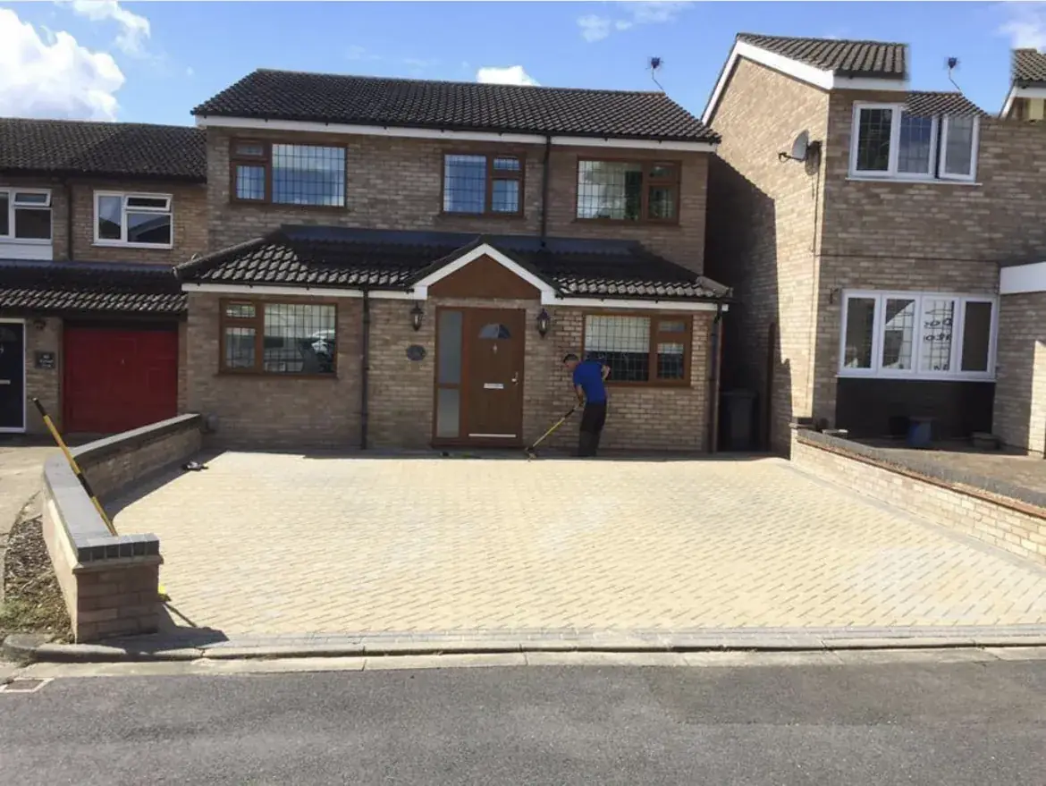 Driveway cleaning by Geyserclean in Milton Keynes, after treatment