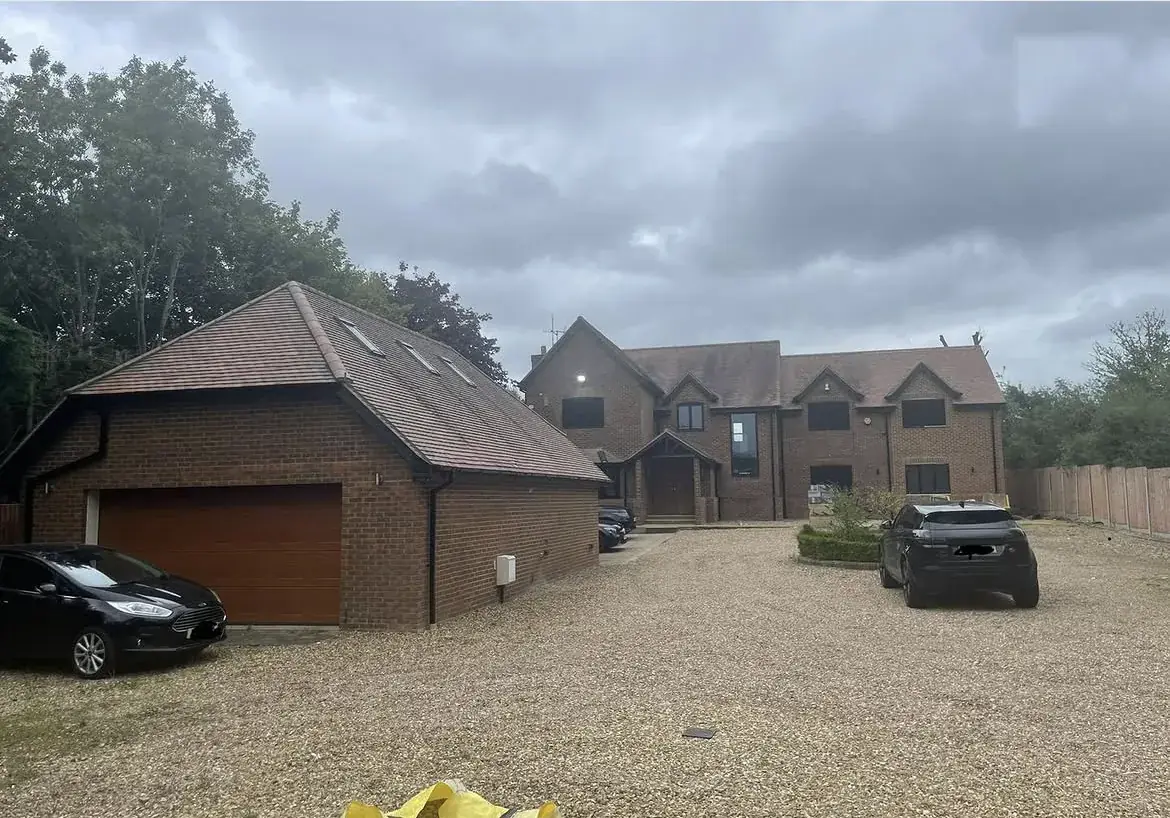 Roof cleaning by Geyserclean in Milton Keynes, before treatment