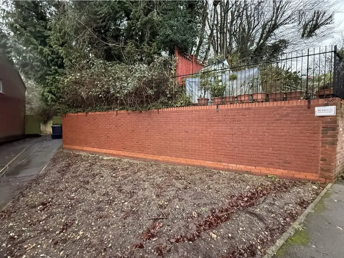 Brick wall cleaning by Geyserclean in Milton Keynes, after treatment